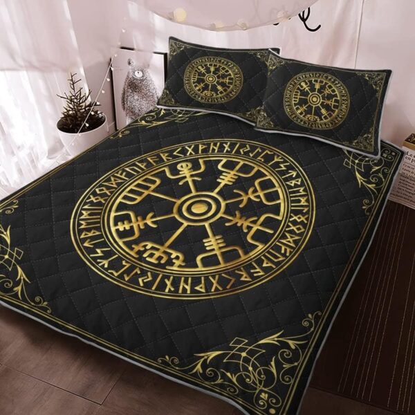 The Helm of Awe Viking Quilt, Viking Quilt Bedding Set Blanket, Viking Quilt For Bedroom, Gifts for Viking Lover