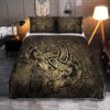Totem Birds Raven Huginn And Muninn Ravens Of Odin Quilt Bed Set, Viking Quilt Bedding Set Throw, Twin, Queen, King Size, Viking Quilt Bedding Set For Bedroom, Gifts for Viking Lover