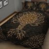 Tree of Life Viking Quilt Bed Set, Viking Quilt Bedding Set Blanket, Viking Quilt For Bedroom, Gifts for Viking Lover