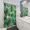 Tropical Shower Curtain, Palm Leaves Shower Curtain, Nature Lover Shower Curtain Bathroom Decor, Housewarming Gift