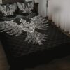 Viking Raven Quilt Bed Set, Viking Bed Set Throw, Twin, Queen, King Size, Viking Quilt Bedding Set Blanket, Viking Quilt For Bedroom, Gifts for Viking Lover