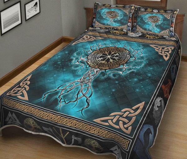 Viking Tree of Life Quilt Sets, Viking Quilt Bedding Set Blanket, Viking Quilt For Bedroom, Gifts for Viking Lover