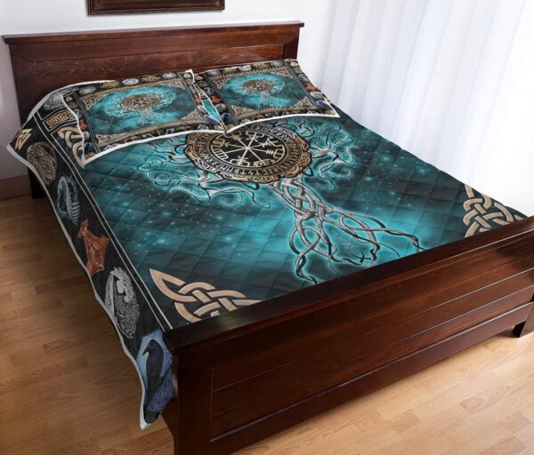 Viking Tree of Life Quilt Sets, Viking Quilt Bedding Set Blanket, Viking Quilt For Bedroom, Gifts for Viking Lover