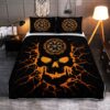 Viking Vegvisir Skull Quilt Bed Set, Viking Quilt Bedding Set Throw, Twin, Queen, King Size, Viking Quilt Bedding Set Blanket, Viking Quilt For Bedroom, Gifts for Viking Lover