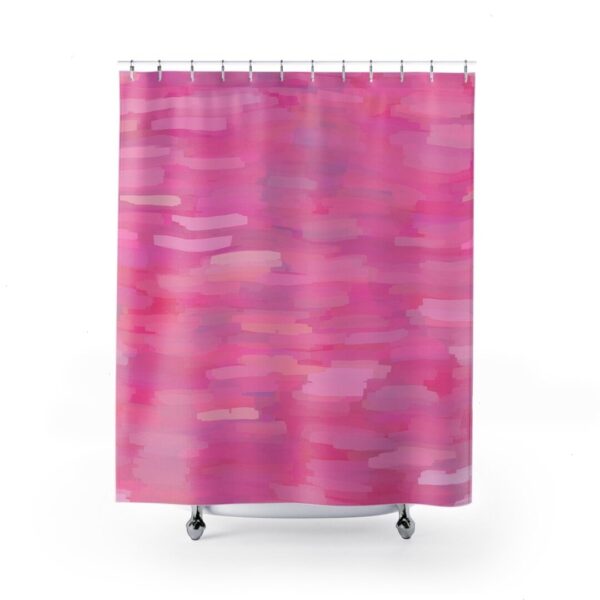 Watercolor Pink Shower Curtains Abstract Art, Bathroom Decor Design, Modern Art Print, Nature Bath Decor
