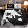 Wolf and Raven Quilt Set Viking Fenrir Wolf Quilt Bedding Set, Wolf Viking Quilt Bed Set Throw, Twin, Queen, King Size, Viking Quilt For Bedroom, Gifts for Viking Lover