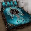 Yggdrasil Viking Scary Quilt Set Bed Sets Viking Odin Ravens Heroes Horns Warriors Axe Mysterious Ravens Wolves Dragons Bedding Set, Viking Quilt Bedding Set Blanket, Viking Quilt For Bedroom